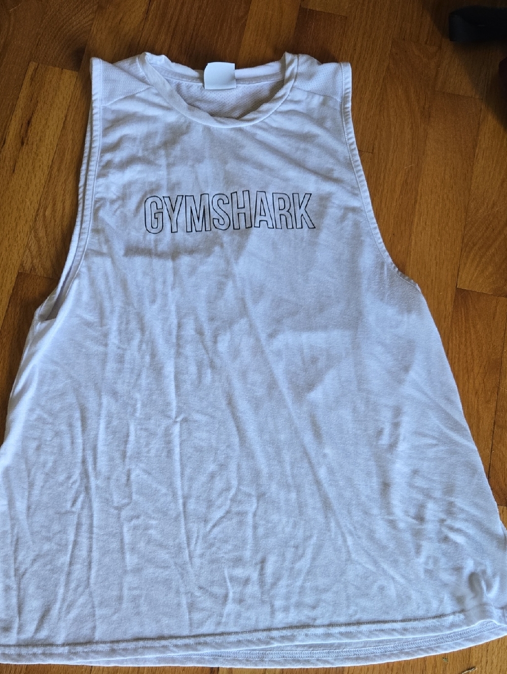 Gymshark White Logo Muscle Workout Tank